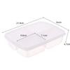 2/4/6 Refrigerator Organizer Storage Fresh-keeping Box Plastic Microwave Lunch Box Sealed Portable Partition Box Fruit Meat Storage Box 4 Compartments