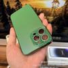 Matte Electroplated Phone Case IPhone 17 Pro Max 16 15 With Built-in Camera Lens Protector Drop Protection