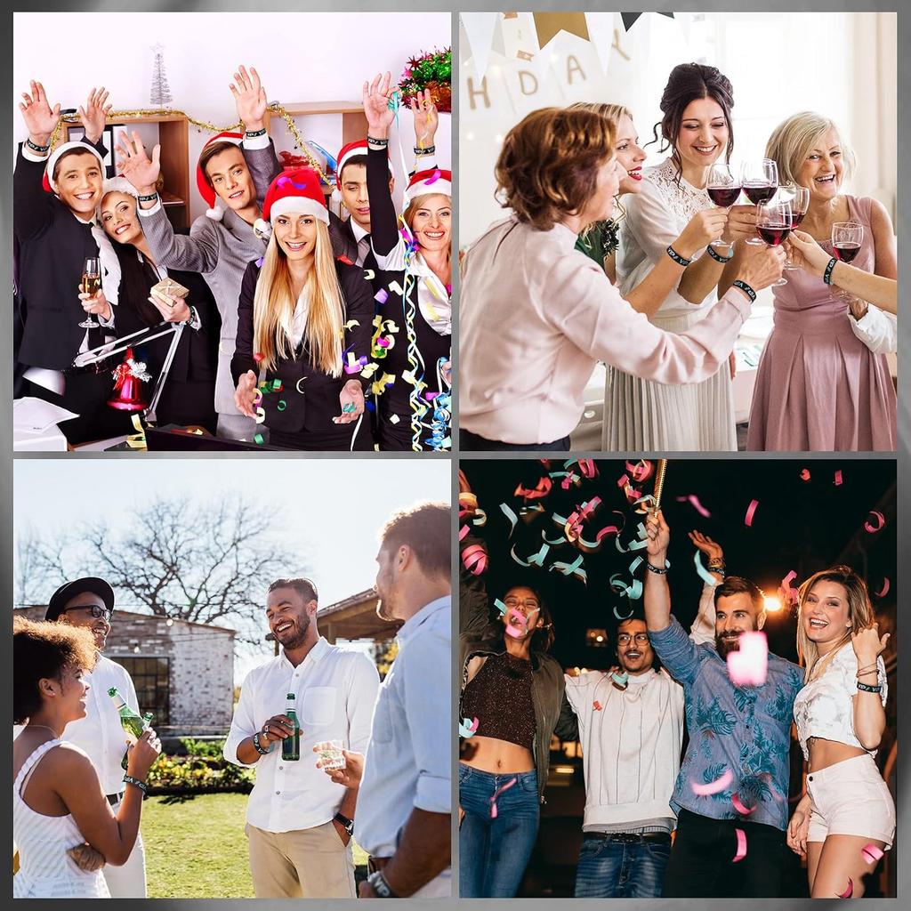 Teling 500 Pack VIP Plastic Wristbands Bracelets Party for Events VIP  Wristbands Plastic Bracelets Tear proof Waterproof Wrist Bands Arm Bands for