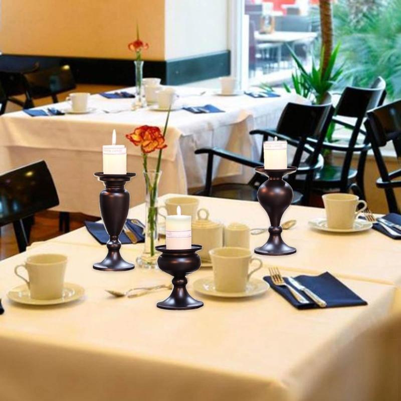 European Unique Metal Candle Holders Simple Wedding Decorations Bar Party Living Room Candlest Candlelight Dinner Props