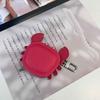 2025 New Leather Pendant Head Layer Leather Mini Earphone Bag Crab Pendant Wallet Cross Border
