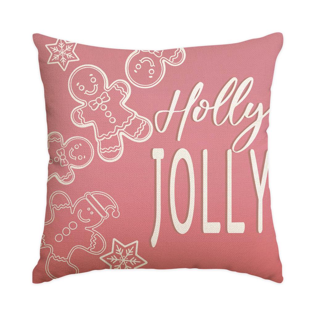1/4Pcs Christmas Pillowcases, Gingerbread Man Cartoon Cushion Covers, Christmas Decorations, Farmhouse Sofas, Home Decor