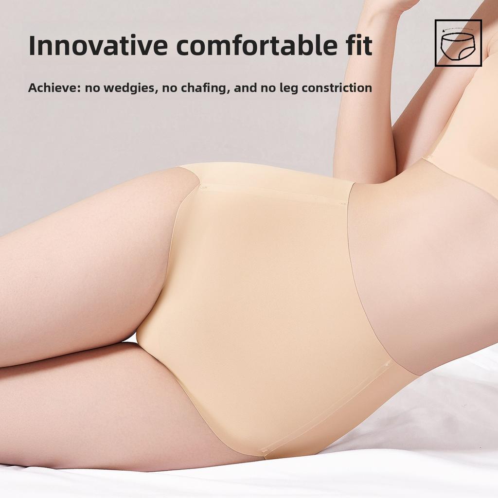 Big Size Female Red Life Year High Waist Split Anti Wear Leg Draw Abdomen Lift Hip Seamless Triangle Briefs