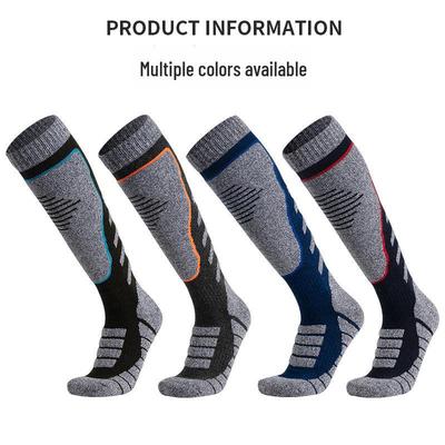 Verdickte, bequeme Ski- und Bergsteigersocken – schweißabsorbierende, warme, lange Outdoor-Sportsocken mit Handtuchunterseite