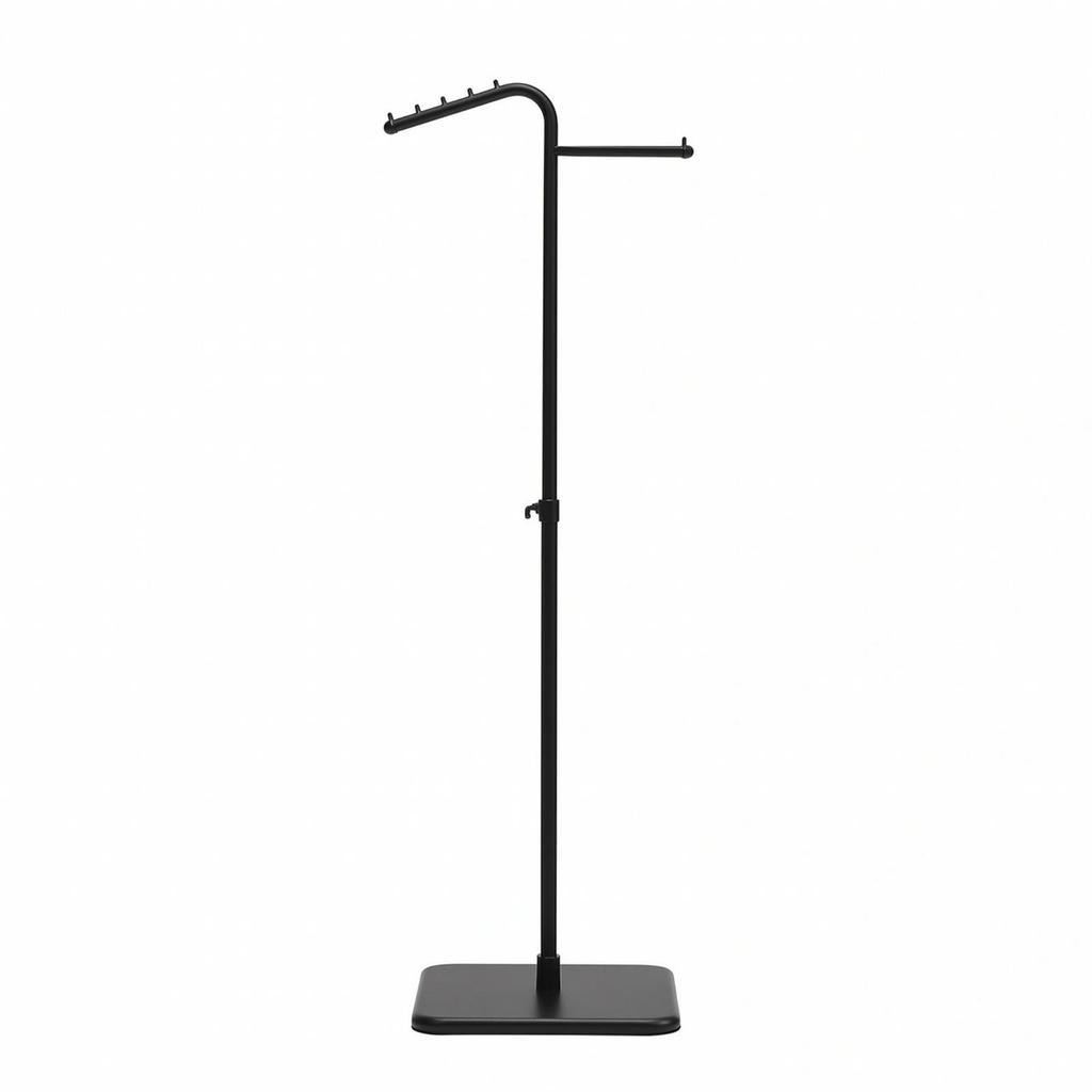 Clothing Display Rack with Side Arm Floor-Standing Furniture Heavy-Duty