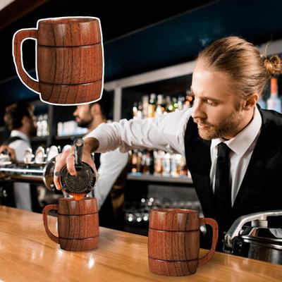 Ahşap Su Bardağı Çay Fincanları Kahve Kupası Vintage İçme Bardağı Çay Şarap İçin