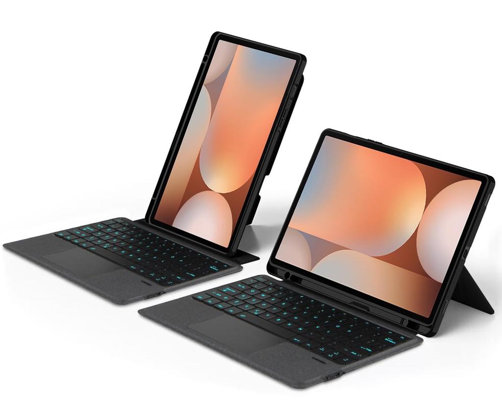 Compatible with Galaxy Tab S6 Lite with a magnetic keyboard and detachable backlit Magnetic S Pen and 10.4-inch, portrait/landscape orientation, case,