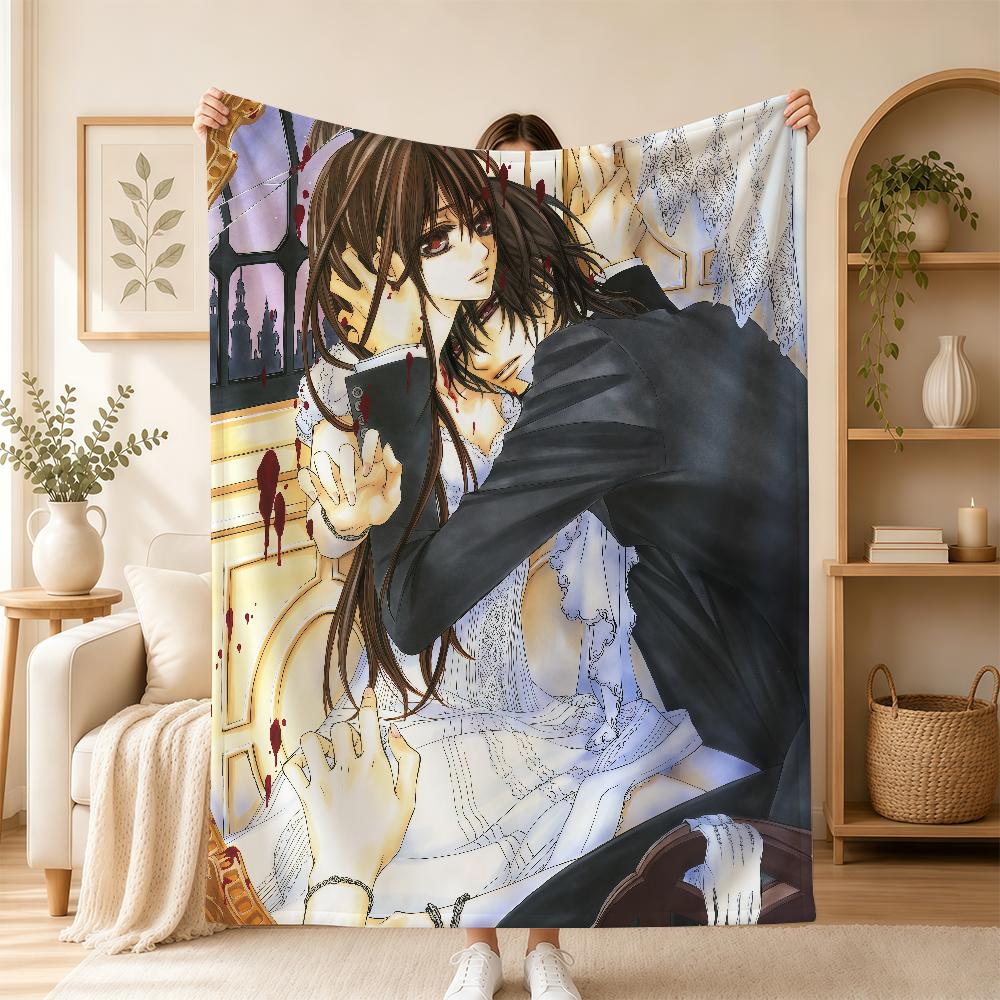 Anime Vampire Knight Blanket For Soft Warm Knee For Bedroom Living Room Bed Sofa Camping Picnic Office Gift