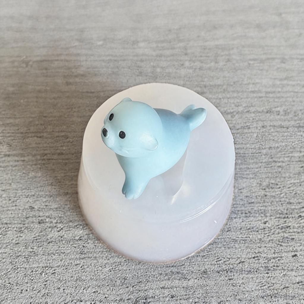 Leicht lösbare Silikonform in Mini-Siegelform, geeignet für Kuchen- und Schokoladenherstellung, spülmaschinenfest, Dessert-Dekorationsform
