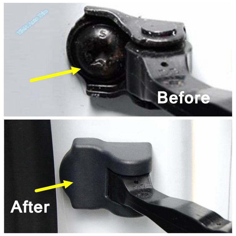 For Tesla Model Y - 2024 Black Car Door Stopper Waterproof Protection Lock Covers Trim Kit Plastic Car Interior Accessories