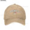 Mexico Flag Caps EST Retro Cowboy Washed Baseball Caps Female Sport Denim Sunscreen Hats Spring Summer Cap Men Trucker Cap