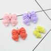 Imitation Fabric Bow Resin Pendant Earrings - DIY Jewelry Accessories