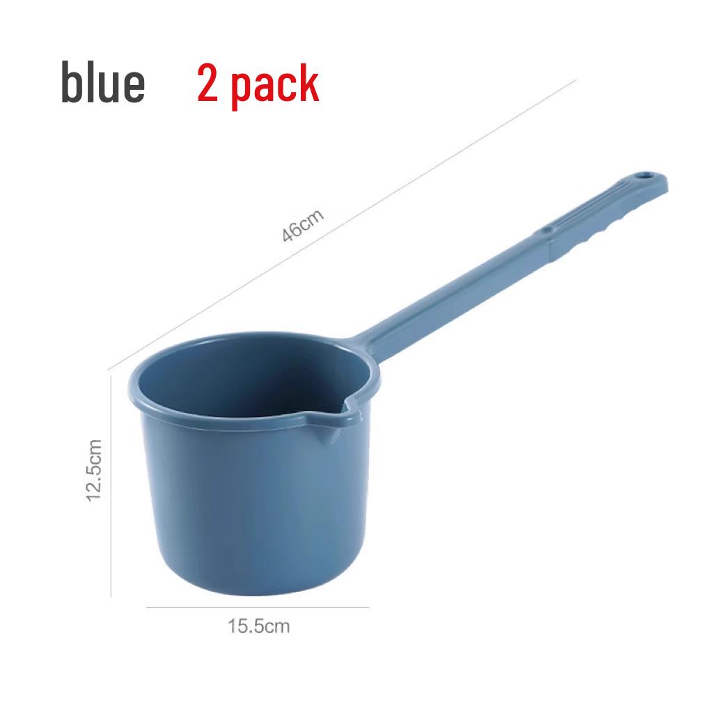 Long Handle Thickened Plastic Water Ladle for Kitchen, Garden Watering, and Baby Bathing