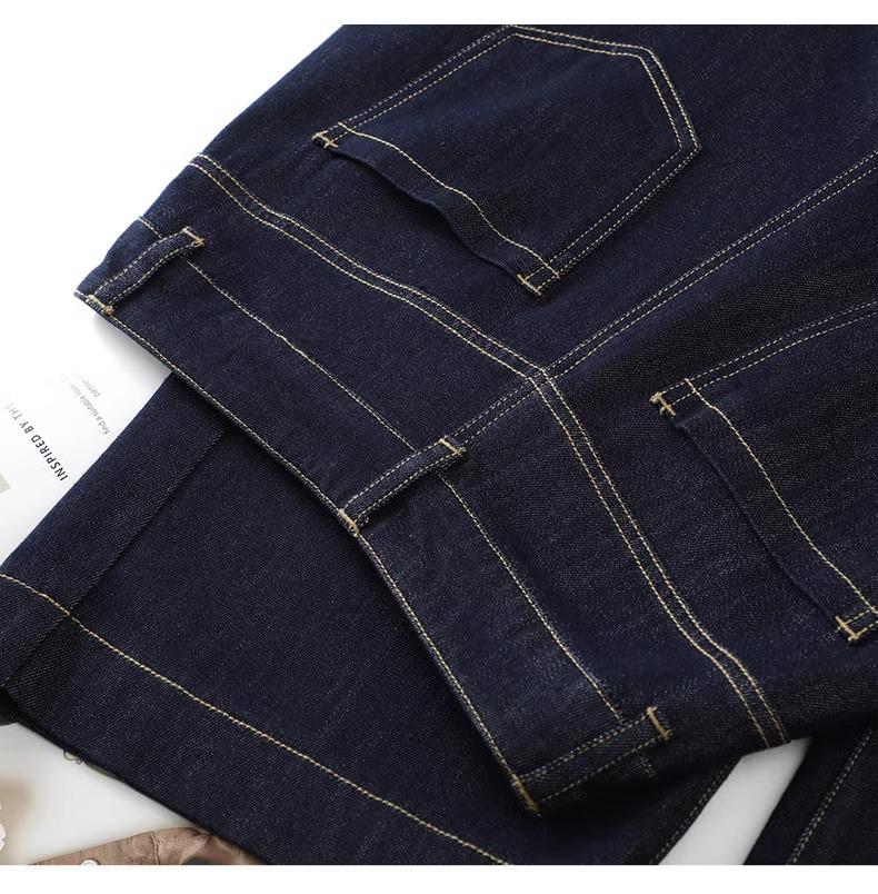 Women's Retro Denim Wide-Leg Jeans - Slimming Narrow Straight Fit for Spring & Autumn 2025.