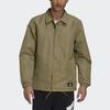 Adidas Solid Color Collared Jacket With Single-Breasted Fastening Men Outerwear Brown GR4083