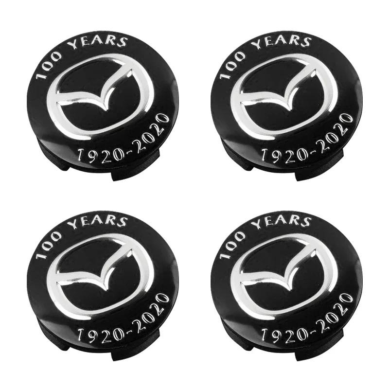 4PCS 56mm Wheel Center Cap Logo Hub Cover Badge Emblem For Mazda 6 3 CX5 2 CX7 Demio Atenza Axela MX30 CX30 CX3 CX9 MX5 RX8 RX7
