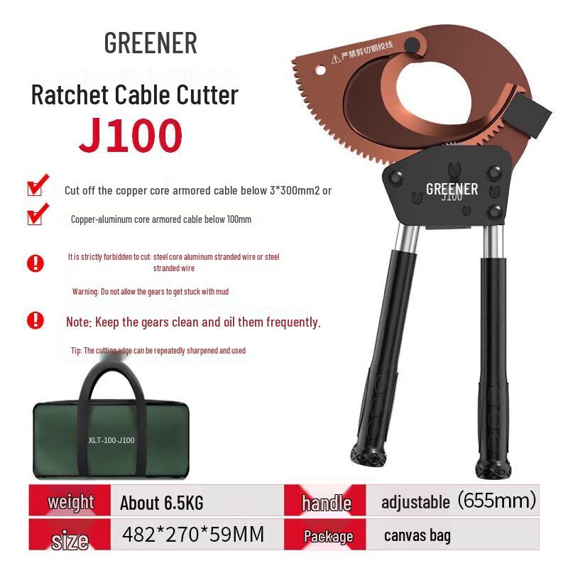 Greener Ratchet Cable Cutter J100