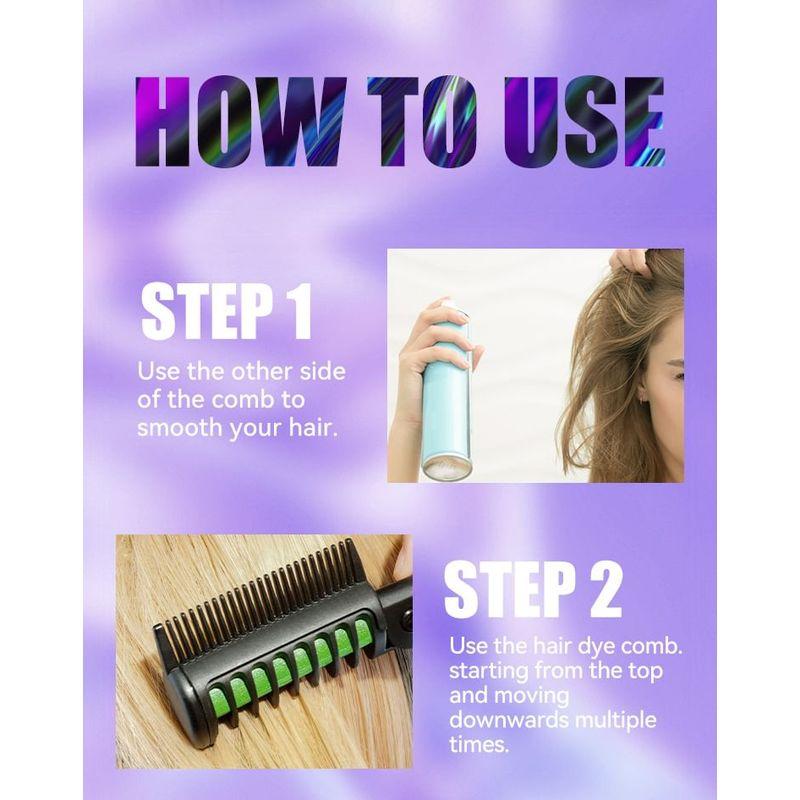 MLSMILE - Peigne Colorant pour Cheveux - 12 Couleurs