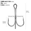 PROBEROS 4X Treble Fishing Hook High Carbon Steel Hook 6/0#-10/0# Fishhooks Fishing Tackle 10pcs/bag