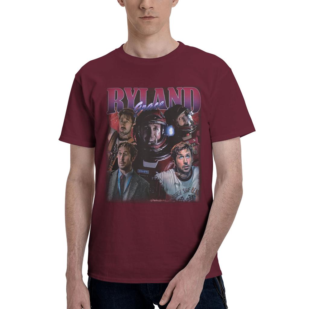 Custom Trendy Ryland Grace Astronaut T Shirt Unisex Short Sleeves Pure Cotton Tshirt Leisure Project Hail Mary Film Tees Tshirt