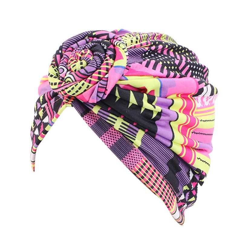 African Print Turban Hat for Women Scrunchies Knot Headwrap Stretch Bandanas Party Headwear Ladies Headscarf Hair Accessories