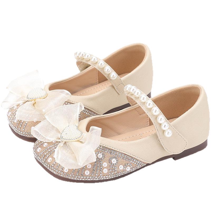 Girls' Crystal Butterfly Princess Shoes - 2026 Spring/Autumn Collection
