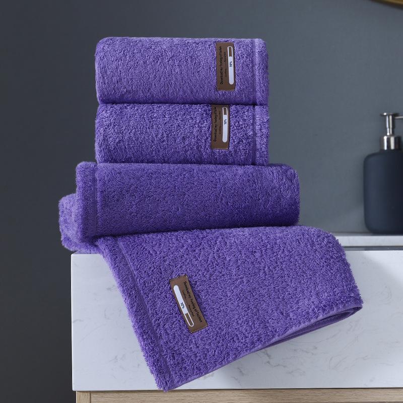 Pure Cotton Class A Soft Absorbent Embroidered Bath Towel - Luxurious, Thickened for Adults