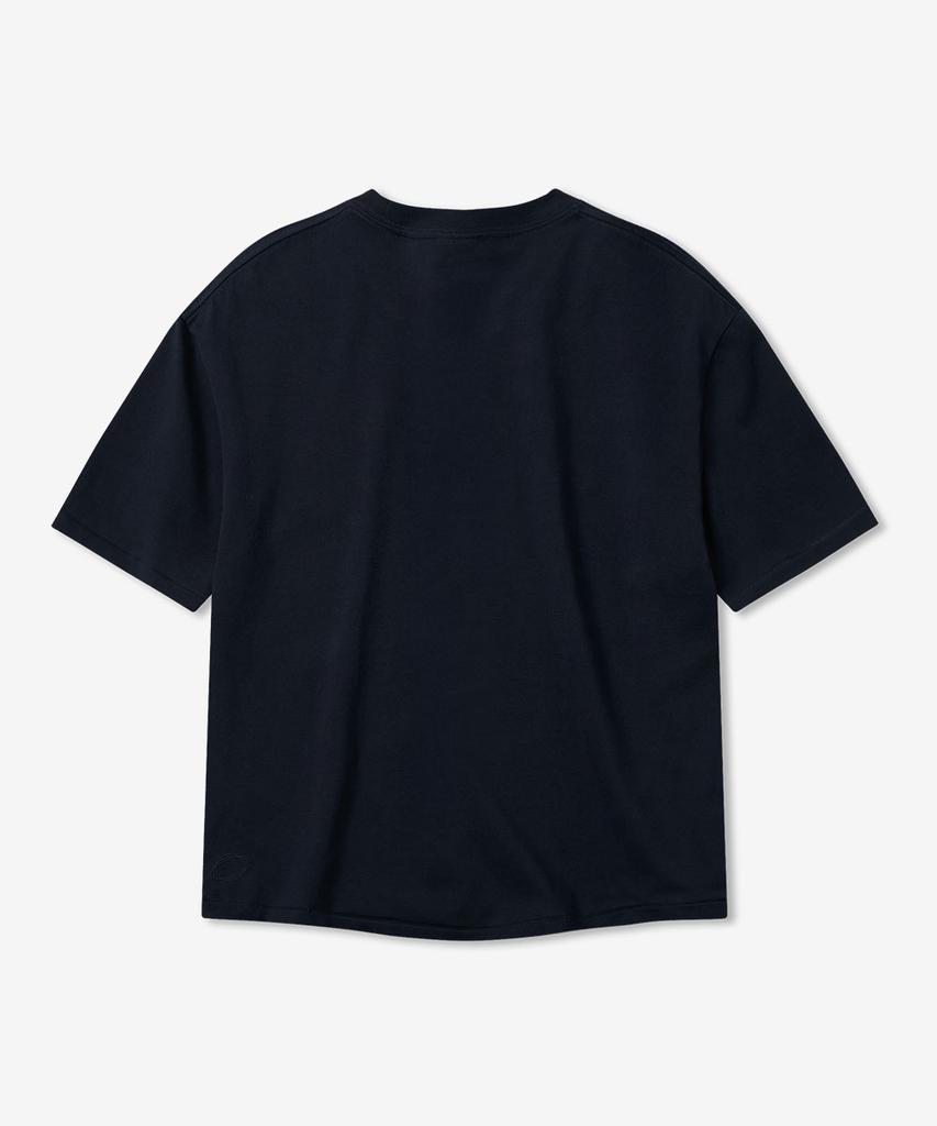 NOT ONLY FOR TODAY Yarr Crop Short Sleeve T-Shirt [Navy]