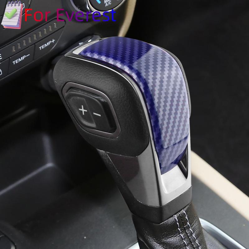Carbon Fiber Color Interior Gear Shift Knob Decorator Cover for Ford Ranger Raptor Everest Endeavour 2019 2020 2021