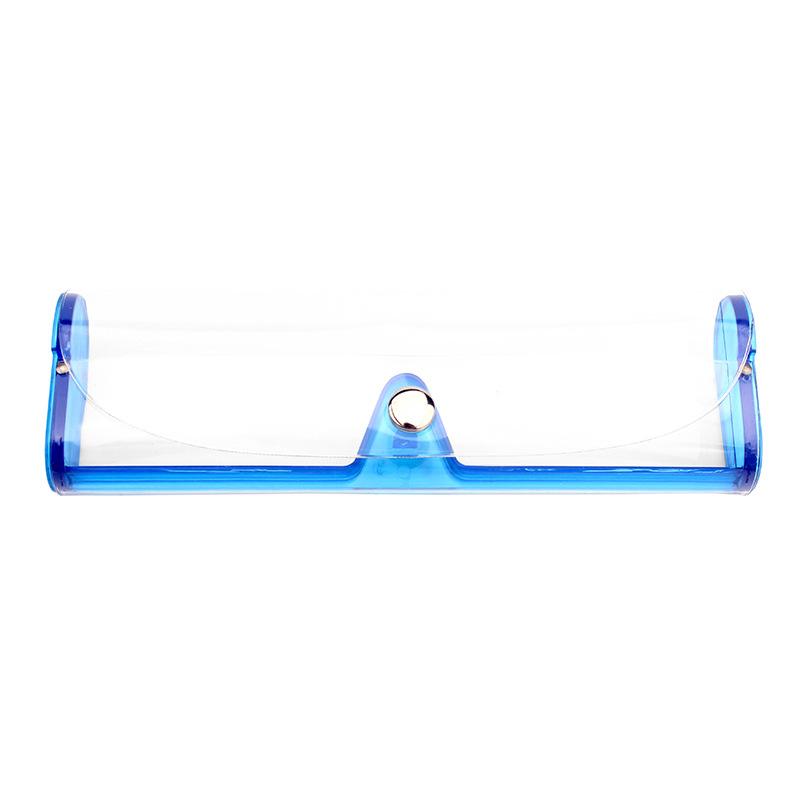 Stylish Clear Transparent PVC Soft Eye Glasses Protector Box Case Holder