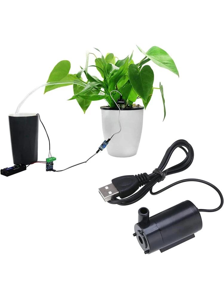 DC 3-5V USB Micro Submersible Mini Low Noise Water Pump for Aquariums Fish Tank Pond Fountain Hydroponics Garden
