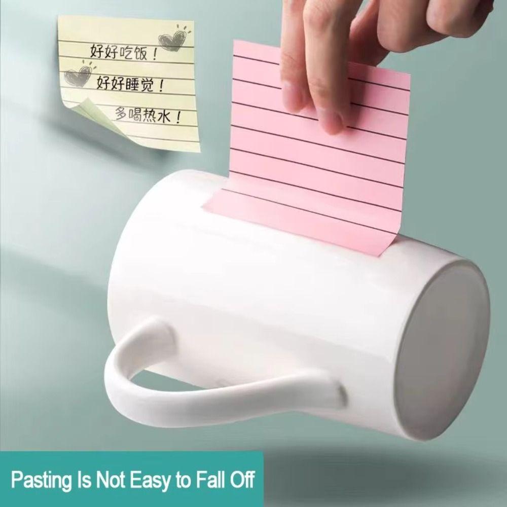 200 Sheets Self-adhesive Memo Pad Paper Diary Student Writing Marker Line Sticky Notes  Notepad