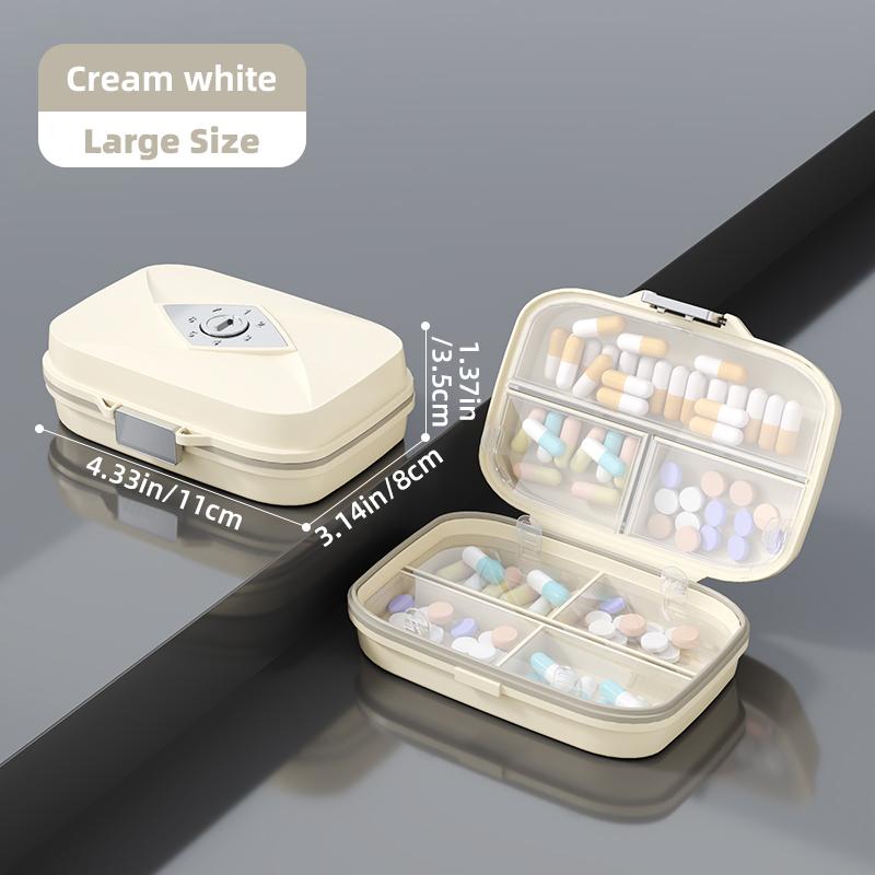 7-Compartment Sealed Medicine Box Counting Pill Box Waterproof Moisture-Proof Portable for Business Trips Medication Carrying