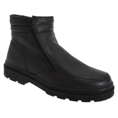 Mens Twin Zip Faux Fur Thermal Warm Lined Boots