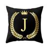 Cover Black And Gold Letter Case Sofa Cushion Cover Home Decor