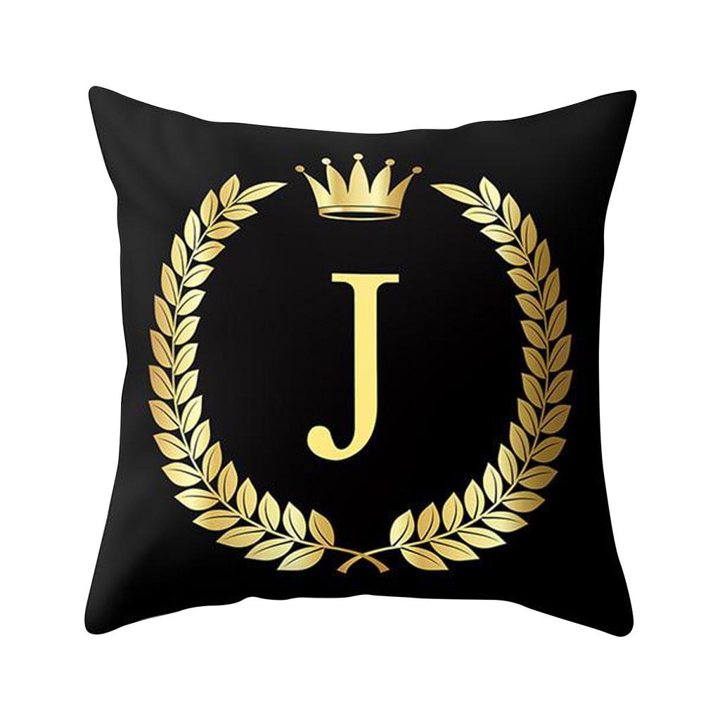 Cover Black And Gold Letter Case Sofa Cushion Cover Home Decor