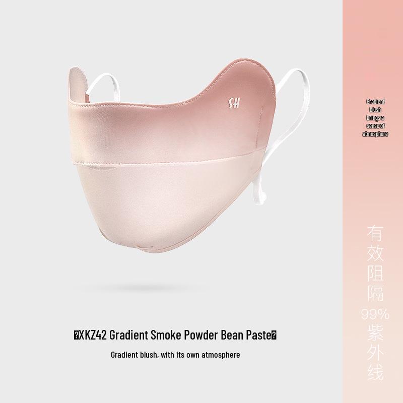 Women's UV Protection Ice Silk Cycling Mask with Blush Eye Corner, Sunscreen, and Breathable Summer Sunshade for a Slim Face