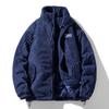 Winter Fashion Casual Parkas Men Stand Collar Solid Color Outerwear Corduroy Thicken Warm Jacket Padded Jacket