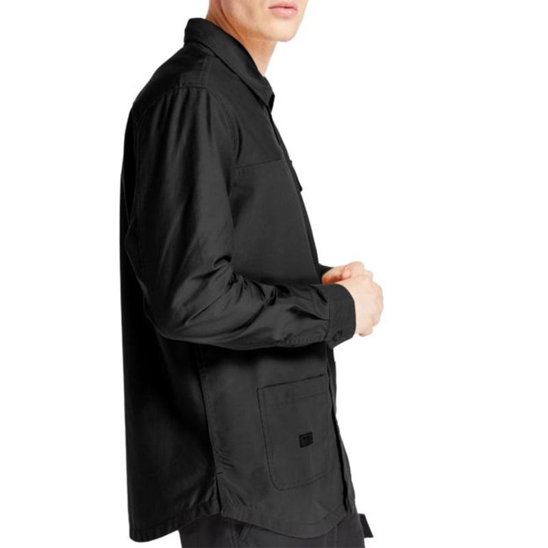 Timberland Multi-Pocket Split Hem Shirt Jacket Men Jackets Black A2BD7001