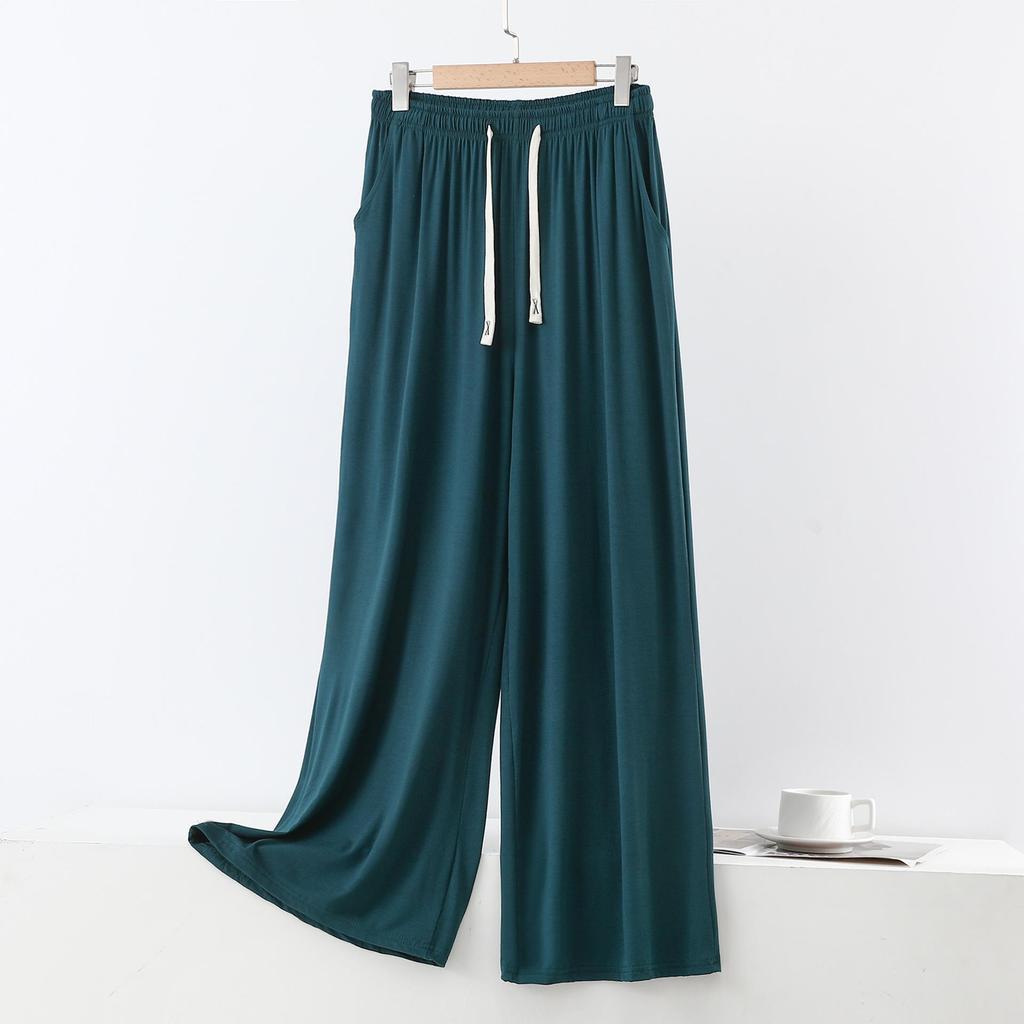 Women's Summer Wide-Leg Modal Pajama Pants - Breathable, Loose-Fit, Plus Size, Mosquito Repellent Home Wear
