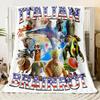 Italian Brainrot AI Generated Animals Plush Thin Blanket Kids Adult Flannel Throw Blanket for Outdoor Super Soft Bedspread Gift
