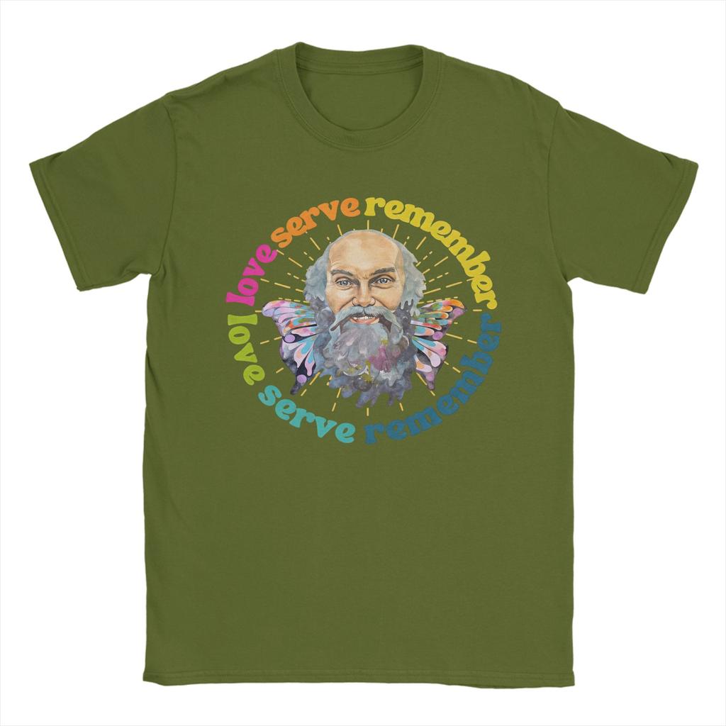 Ram Dass Liebe Dienen Erinnern T-Shirt Strand Baumwolle T-Shirts Für Unisex Harajuku T-Shirt Kurzarm Street Style Tops