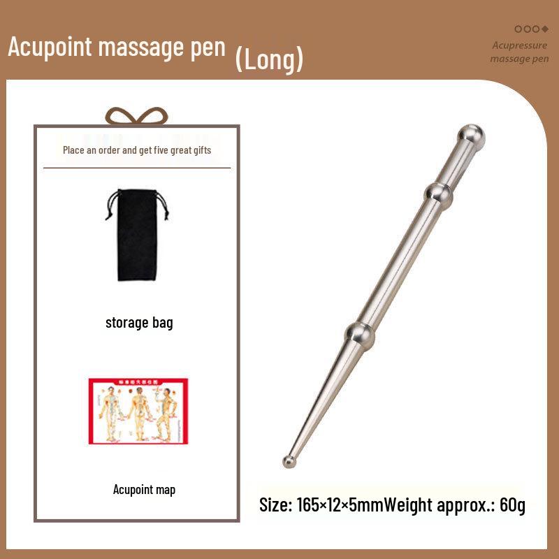 Universal Stainless Steel Gua Sha Stick for Eye, Face, and Foot Acupressure, Focused On Meridians and Acupoints, Massage Tool for Whole Body
