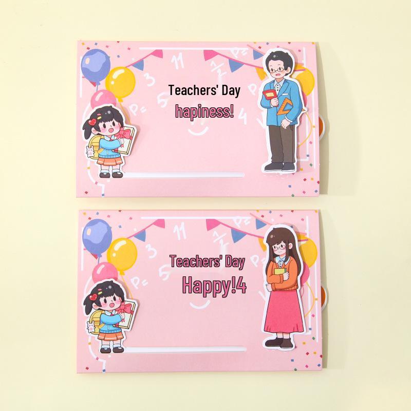 Heartfelt 3D Hand-painted Greeting Cards: Cute Designs for Mother's, Children's, Student's, and Teacher's Day Celebrations.