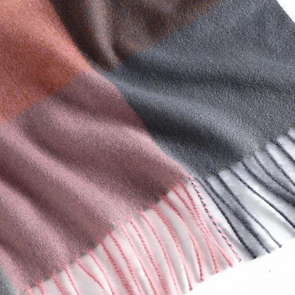 Bandana Pashmina Warm Shawl Wrap Women Plaid Scarf Korean Style Scarf Autumn Winter Shawl Scarf