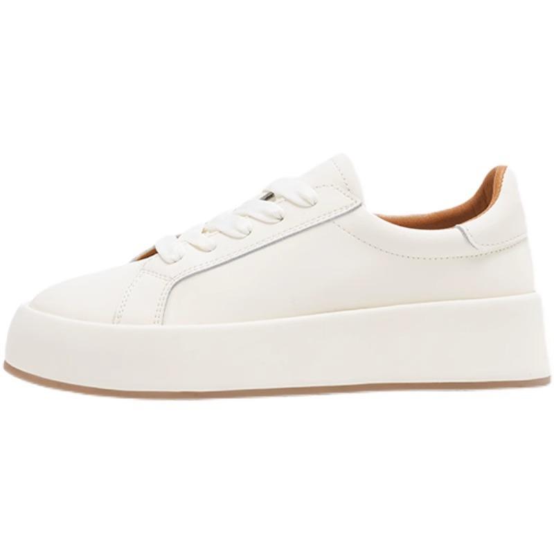 

Версия из коровьей кожи маленькие белые туфли женские новые туфли на платформе белые туфли универсальные дышащие повседневные кеды 40