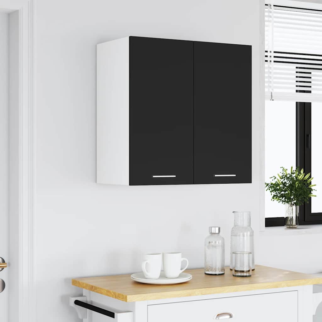 vidaXL Hängeschrank Lyon Schwarz 60x31x60 cm Holzwerkstoff