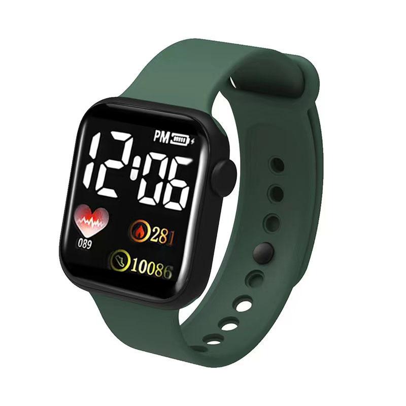Hot-selling Love Model, Small Square Couple Children's Watch, Sports LED Electronic Watch, Student Electronic Watch