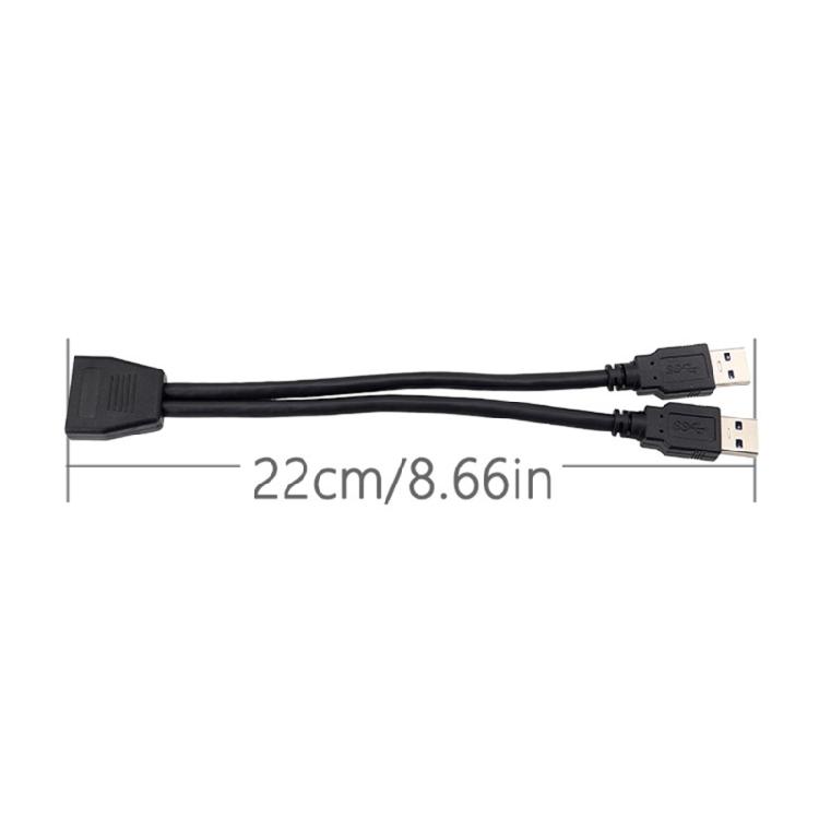 Mainboard USB3.0 19Pin Buchse zu USB3.0 19Pin Stecker Verlängerungs-Konvertierungs-Verbindungskabel für PC-Desktop