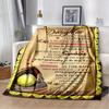 Baseball For My Daughter Customize Your Name Blanket Warm Comfortable And Soft Blankets Are Suitable For Home Chairs Office Sofas Sofas Office Camping